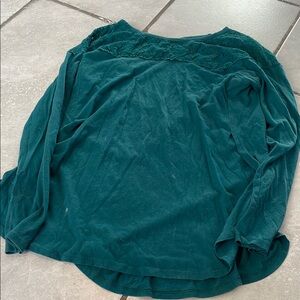 Elegant Teal Lace Women's Top